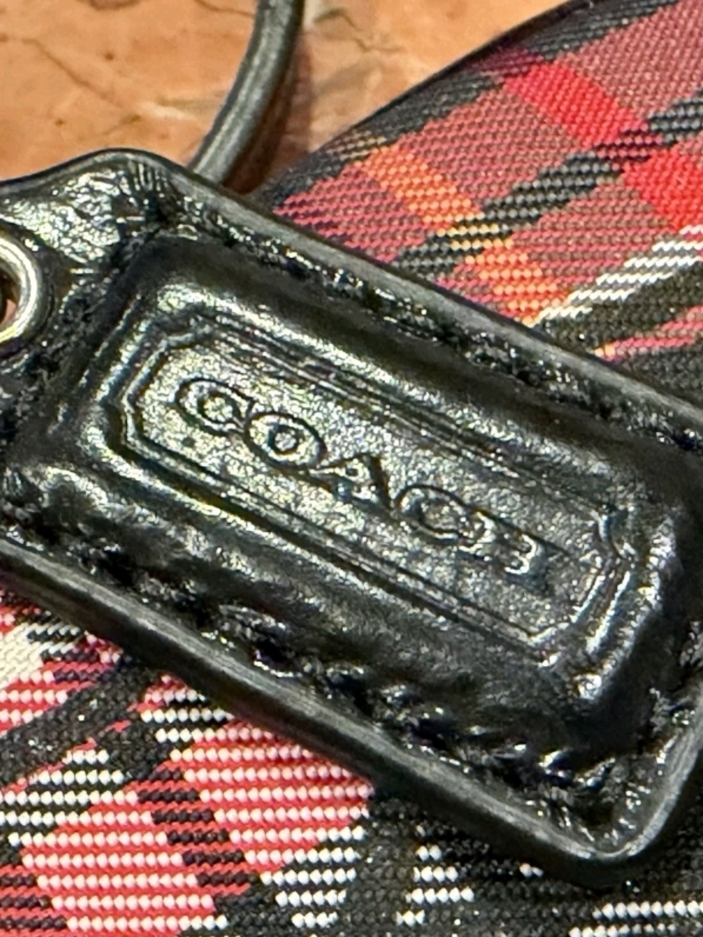 Coach Poppy Tartan Plaid Wristlet - Picture 2 of 8